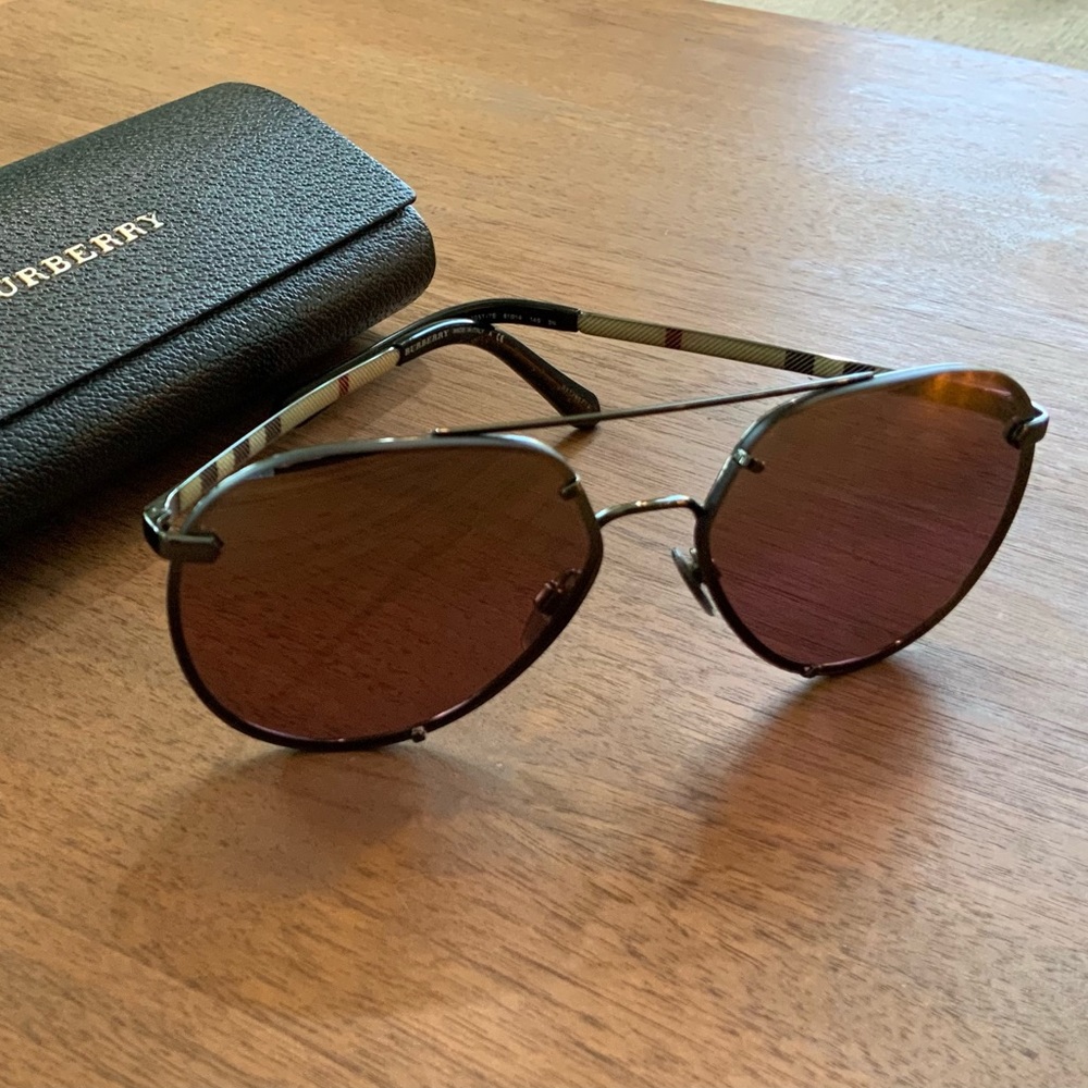 Burberry Aviators Black Grey B 3099